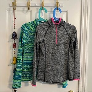 Nike/Rebook- Youth Quarter Zip Long Sleeve Top Bundle size Small